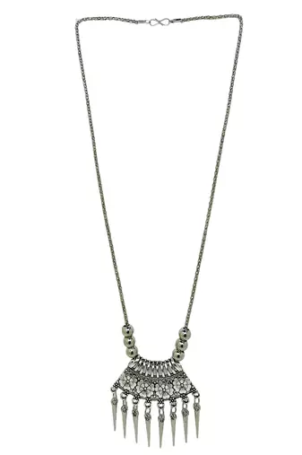 Silver plated oxidised jewellery setnecklace set