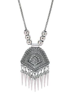 Silver plated cmips desing jewellery setoxidised necklace set 4