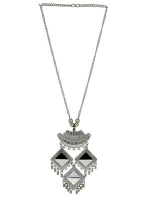 Silver plated oxidised jewellery set 2