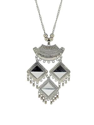 Silver plated oxidised jewellery set 4