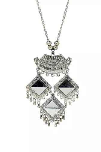 Silver plated oxidised jewellery set