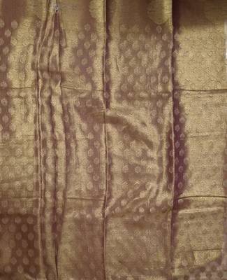 Dusty Kanjivaram Style of tissue silk zari weaving border Pallu saree with Blouse 5