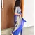 Blue banarasi silk saree for women