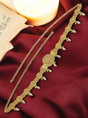 Gold-plated artificial beads waist chain kamarbandh 1