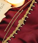 Gold-plated artificial beads waist chain kamarbandh