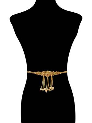 Gold-plated artificial beads traditional waist chain kamarbandh 1