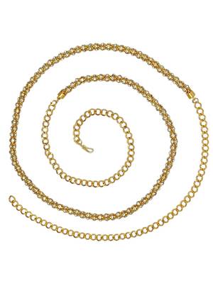 Gold-plated cubic zircon studded waist chain kamarbandh 2