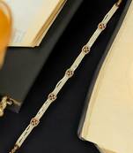 Gold-plated artificial beads-studded matha patti