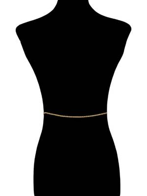 Gold-plated cubic zircon studded waist chain kamarbandh 5