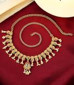 Gold-plated peacock design waist chain kamarbandh