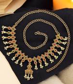 Gold-plated temple design waist chain kamarbandh