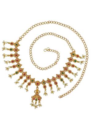 Gold-plated temple design waist chain kamarbandh 2
