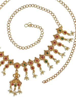 Gold-plated temple design waist chain kamarbandh 4