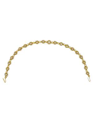 Gold-plated teardrop shape kundan studded matha patti 3