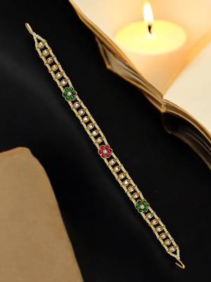 Gold-plated kundan matha patti 1