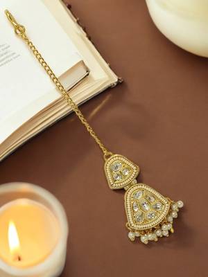 Gold-plated classic maang tikka 1