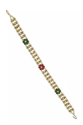 Gold-plated kundan matha patti