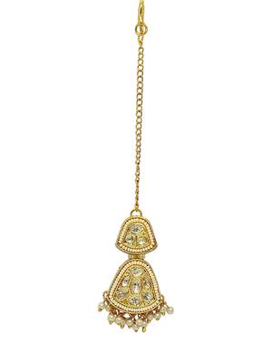 Gold-plated classic maang tikka 2
