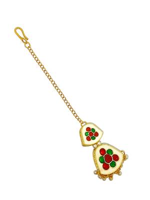 Gold-plated classic maang tikka 4