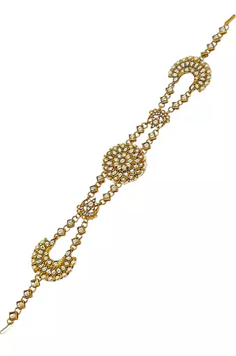 White Kundan Pearl Matha Patti for Women