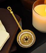 Gold plated rajasthani borla maang tikka