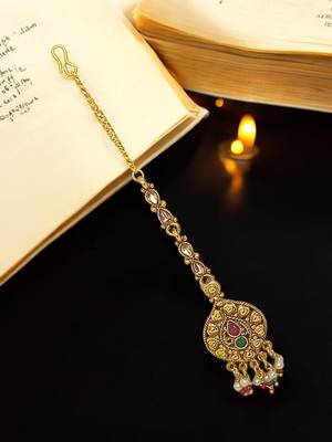 Gold-plated multicolor maangtikka 1