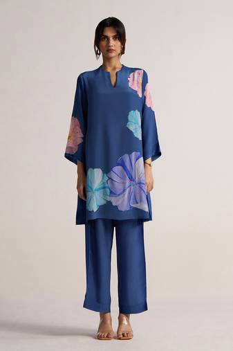 Blue flower print co-ord set
