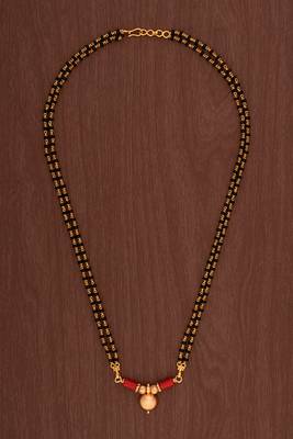  short mangalsutra with single vati tali one gram gold 2