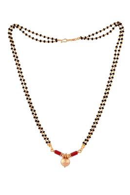  short mangalsutra with single vati tali one gram gold 3