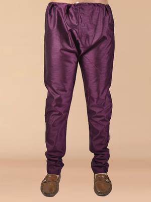 Solid silk kurta pyjama set with nehru jacket 5