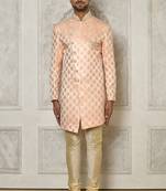 Peach indo western with  hand work