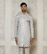 Grey indo western with  hand work