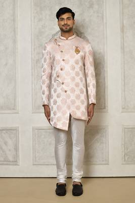 Rose gold indo western with  pattern work 1