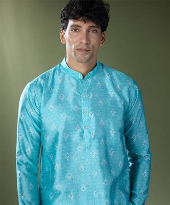 Blue printed kurta set 2