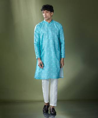 Blue printed kurta set 5