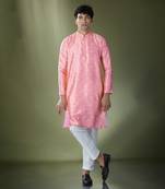 Pink printed kurta set