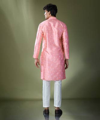 Pink printed kurta set 4