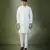 Off white embroidered kurta-jacket set