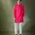 Fuscia mirror embroidered kurta set