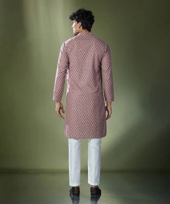 Maroon printed kurta set 3