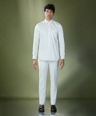 Pista green stitch jacket-shirt-pant set 5