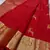 Red color silk blend sarees with blouse