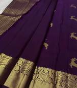 Wine color silk blend sarees with blouse