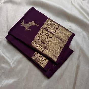 Wine color silk blend sarees with blouse 2