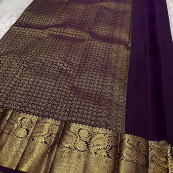 Wine color silk blend sarees with blouse 5