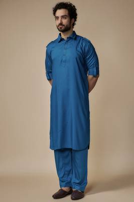 Arruga stylish cotton satin pathani salwar set 1