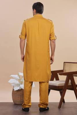 Arruga stylish cotton satin pathani salwar set 2