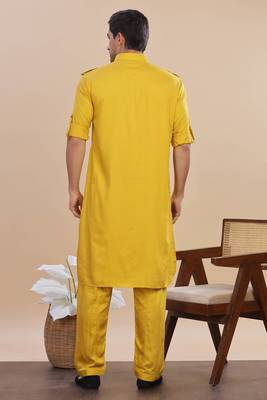 Arruga stylish cotton satin pathani salwar set 2