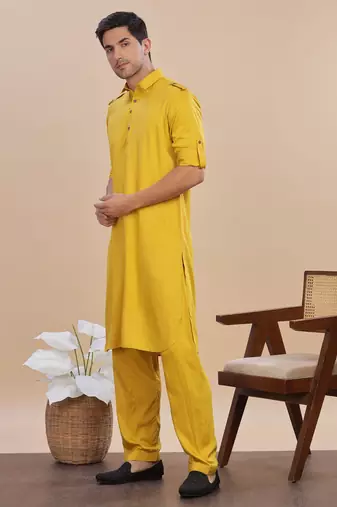 Arruga stylish cotton satin pathani salwar set