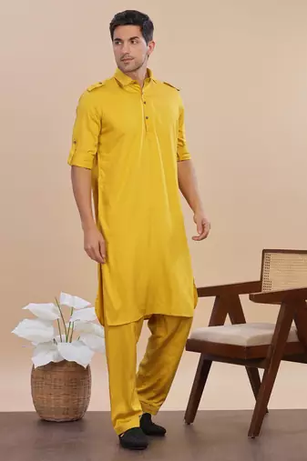 Arruga stylish cotton satin pathani salwar set